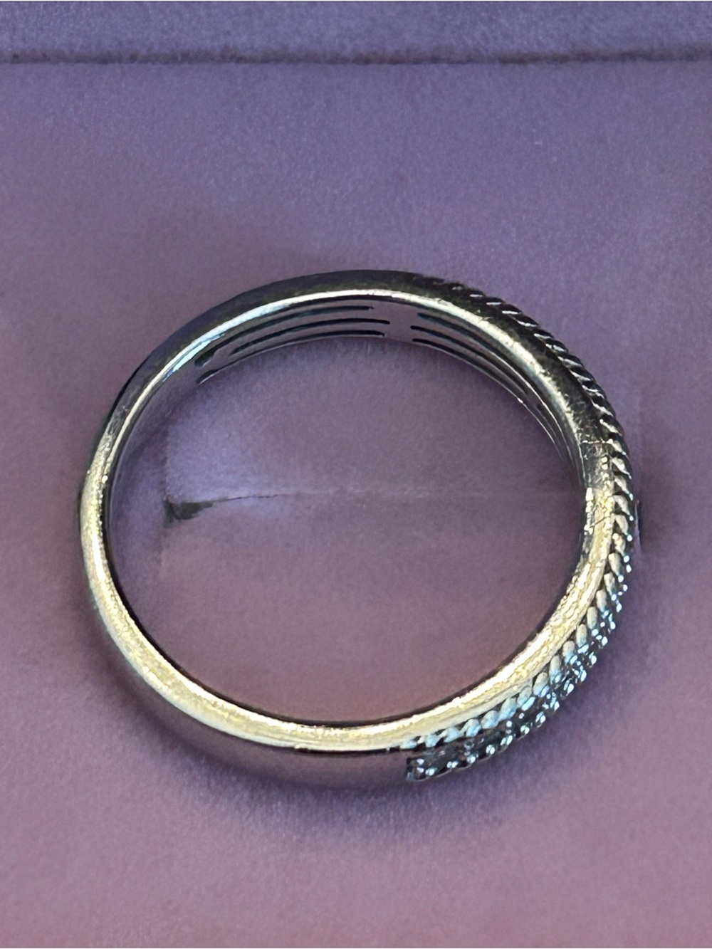 0.33CTW Lab-Grown White Diamond Band Ring Rhodium over 925 Sterling Silver Sz9 - Picture 7 of 10